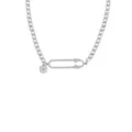 Safety Pin Smiley Face Chain Necklace at Spencer's