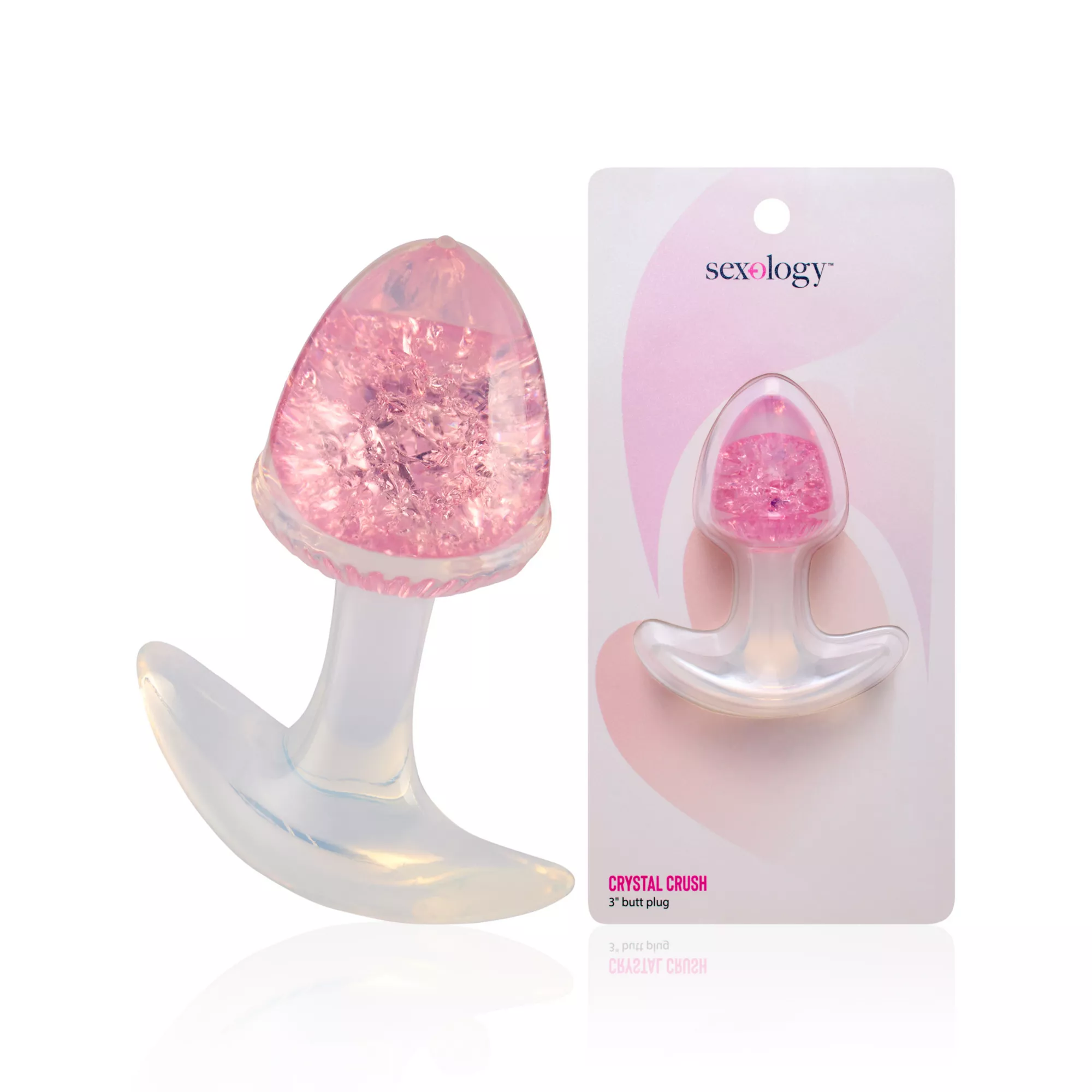 Sexology Crystal Crush Pink Butt Plug at Spencer's