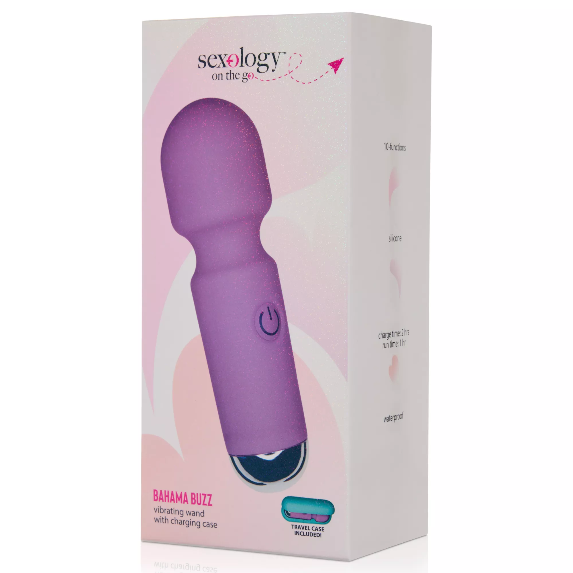 Bahama Buzz Wand Vibrator with Charging Case - Sexology On The Go at Spencer's