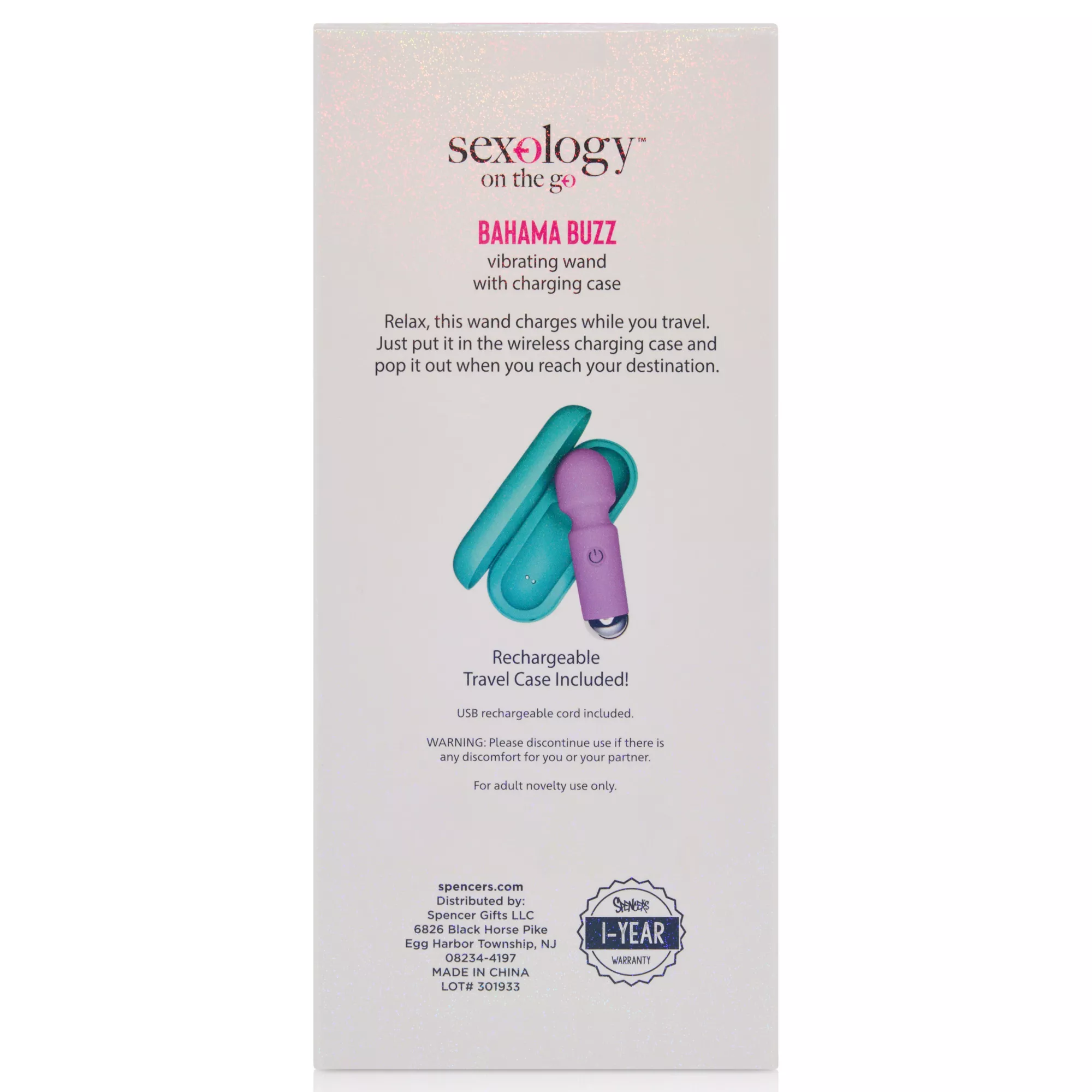 Bahama Buzz Wand Vibrator with Charging Case - Sexology On The Go at Spencer's