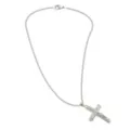 Clear CZ Cross Silver-Tone Necklace at Spencer's