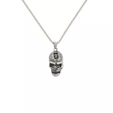 Weeping Skull Silver-Tone Necklace at Spencer's