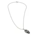 Weeping Skull Silver-Tone Necklace at Spencer's