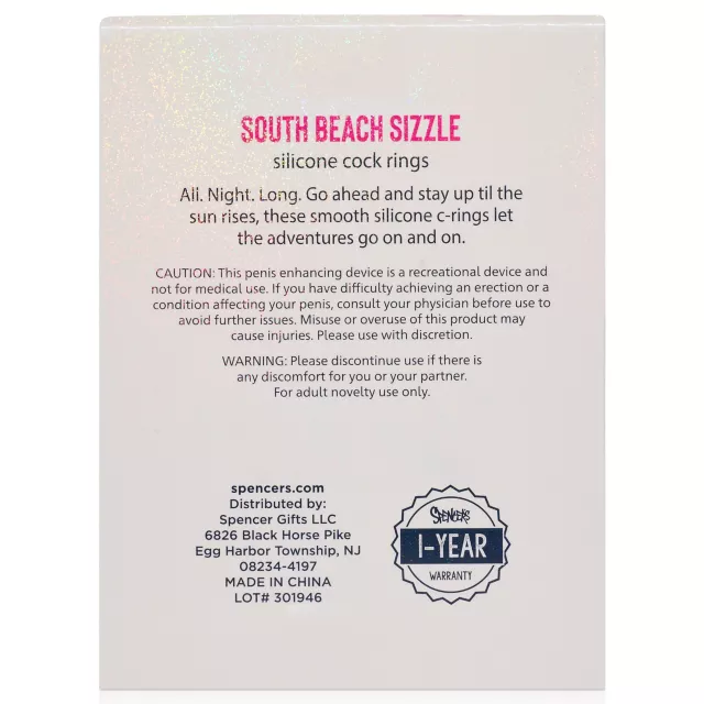 South Beach Sizzle Cock Rings - Sexology on the go at Spencer's