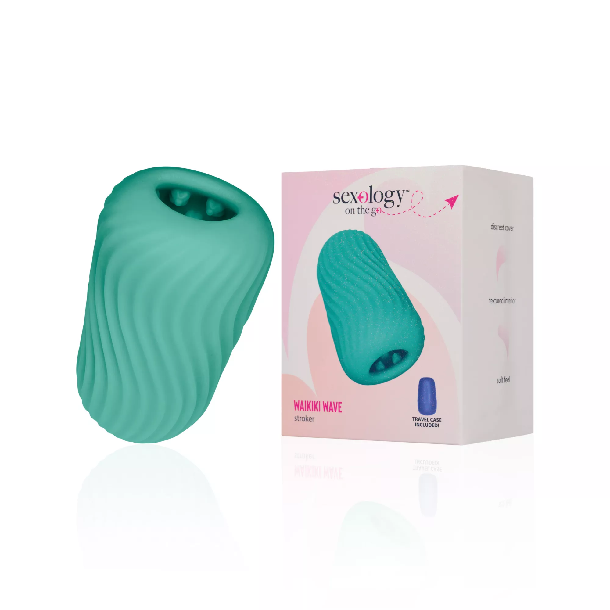 Waikiki Wave Stroker with Case - Sexology on the go at Spencer's