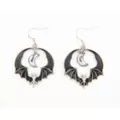 Moon Bat Dangle Hoop Earrings - 18 Gauge at Spencer's