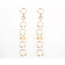 Multi-Pack Pearl-Effect Gold-Tone Ear Cuffs - 6 Pair at Spencer's