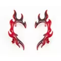 Red Flame Clip-On Ear Cuffs at Spencer's