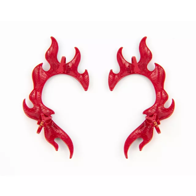 Red Flame Clip-On Ear Cuffs at Spencer's
