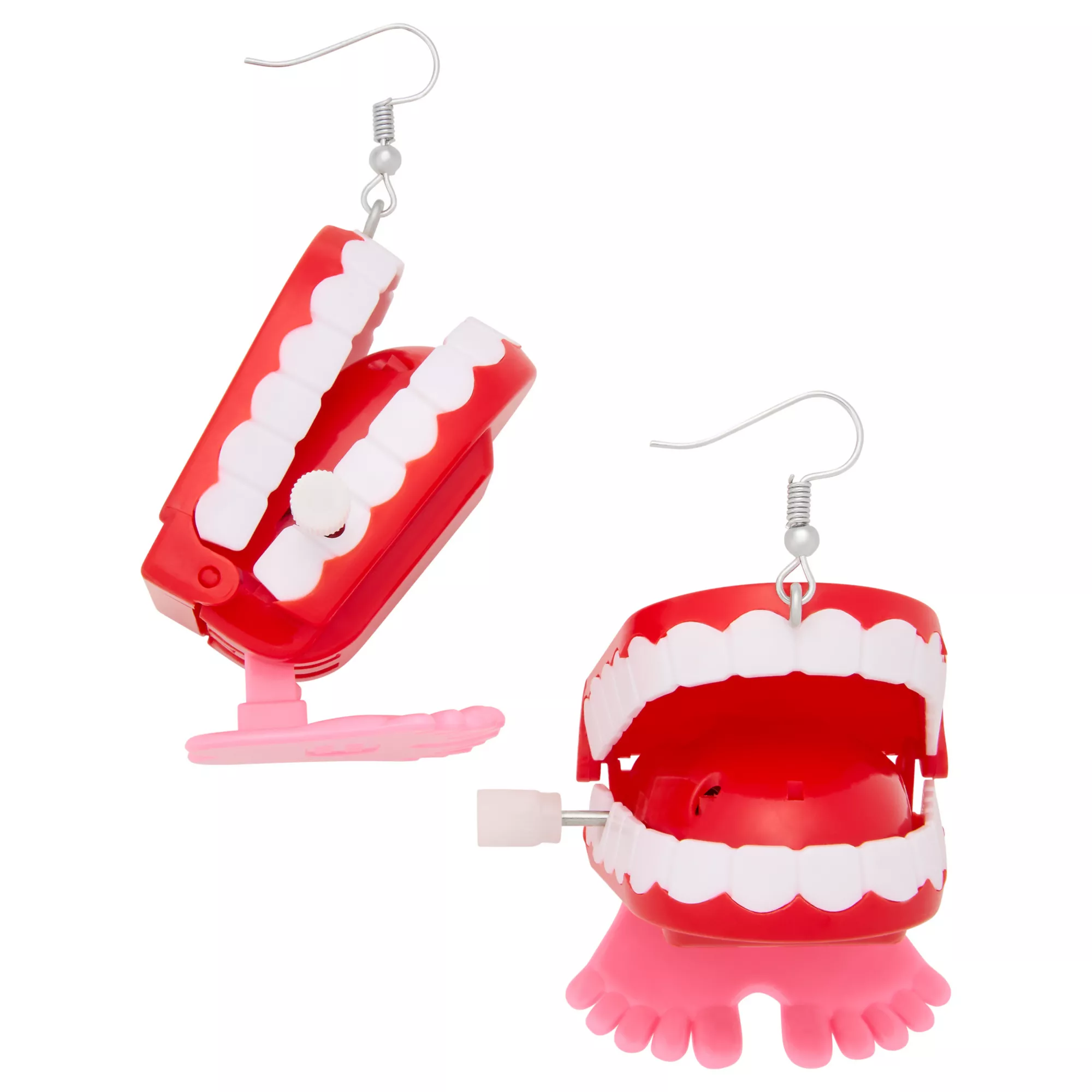 Chattering Teeth Toy Dangle Earrings