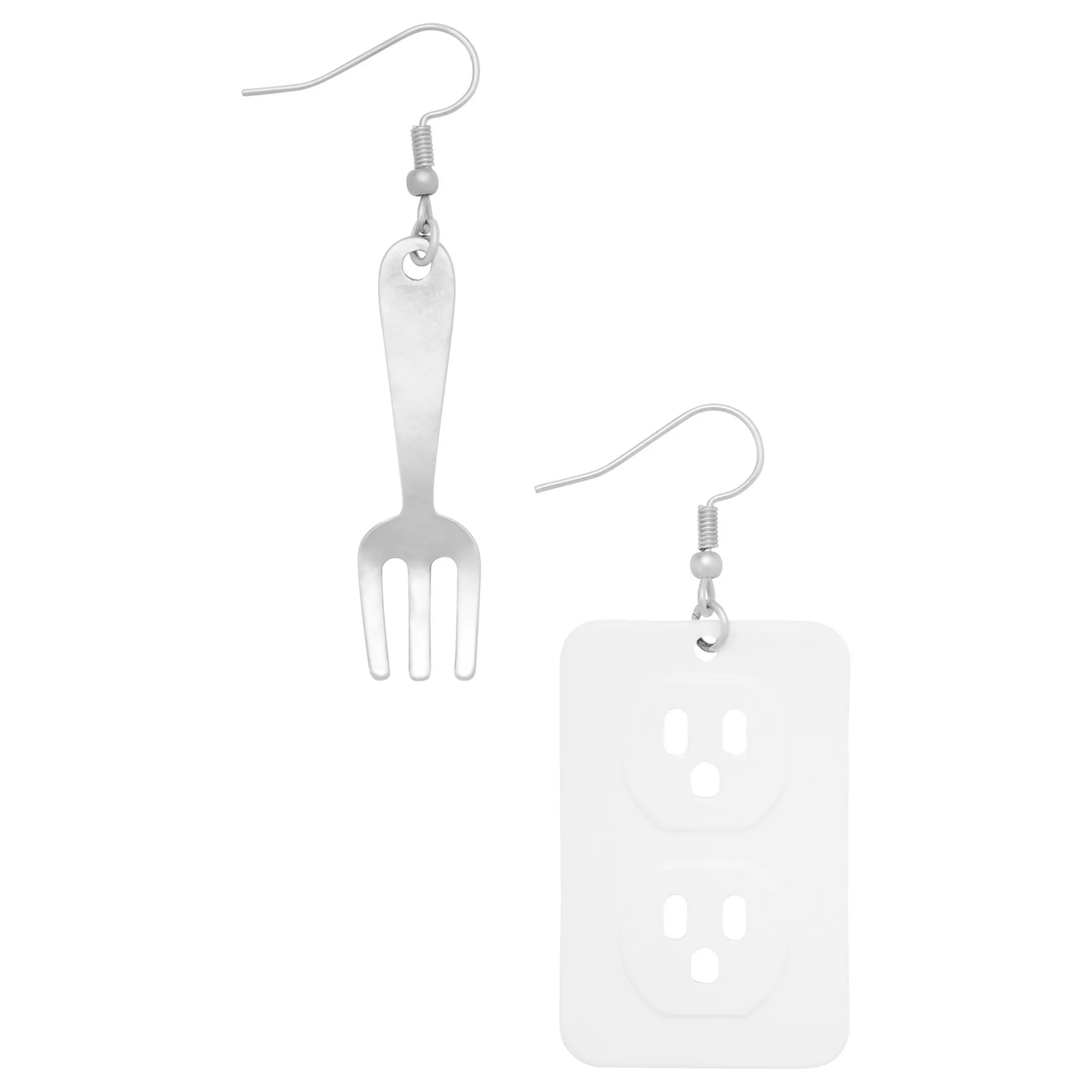 Fork and Outlet Dangle Earrings