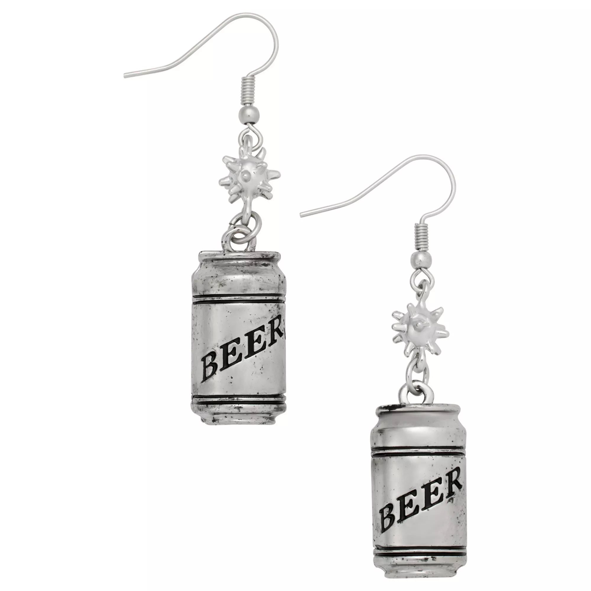 Spiked Beer Can Dangle Earrings