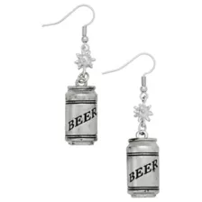 Spiked Beer Can Dangle Earrings at Spencer's