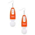 Orange and White Vibrator Dangle Earrings at Spencer's