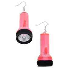Pink Flashlight Dangle Earrings at Spencer's