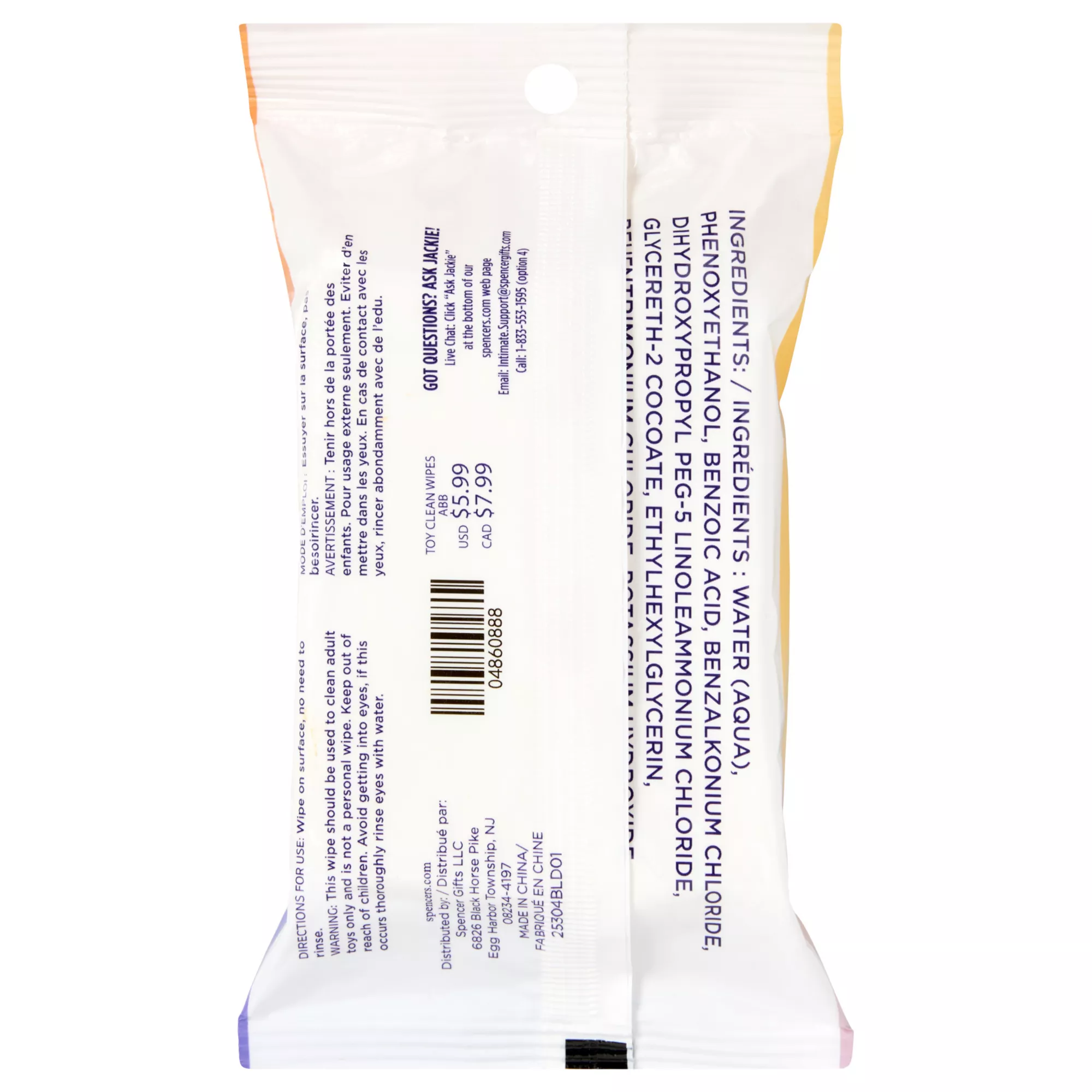 Antibacterial Toy Cleaning Wipes - Hott Love at Spencer's
