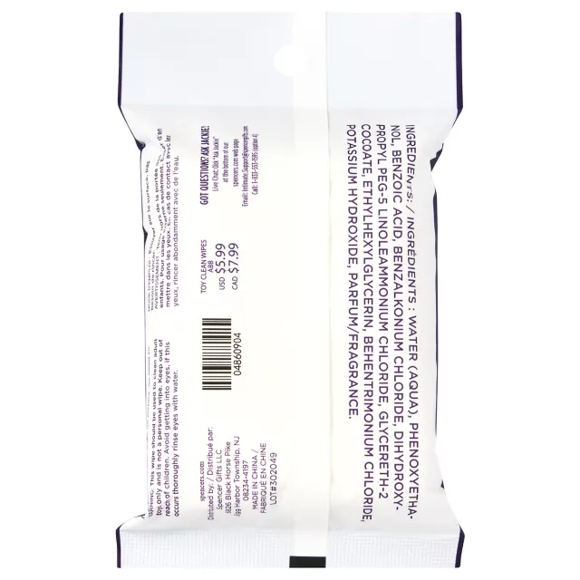 Antibacterial Toy Cleaning Wipes - Hott Love Extreme at Spencer's
