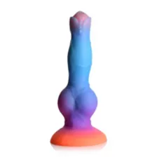 Creature Cocks Glow in the Dark Astro Cock Vibrating Dildo with Remote at Spencer's