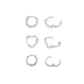 Multi-Pack CZ Heart Titanium Huggie Hoop Earrings 3 Pair - 18 Gauge at Spencer's