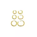 Multi-Pack Thick 6-10mm 14K Gold-Plated Huggie Hoops 3 Pair - 18 Gauge at Spencer's