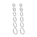 Multi-Pack 6-16mm Silver-Tone Titanium Huggie Hoops 6 Pair - 18 Gauge at Spencer's