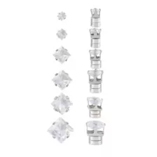 Multi-Pack Square CZ Magnetic Fake Stud Earrings - 6 Pair at Spencer's