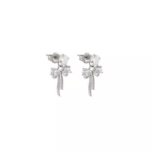 CZ Bow Titanium Dangle Stud Earrings - 20 Gauge at Spencer's