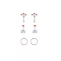 Multi-Pack Red CZ Cross Silver-Tone Stud and Hoop Earrings 3 Pairs - 18 Gauge at Spencer's
