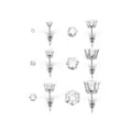 Multi-Pack Titanium CZ Hexagon Stud Earrings 6 Pairs - 20 Gauge at Spencer's