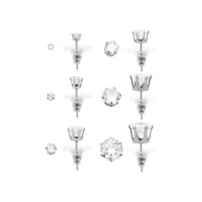 Multi-Pack Titanium CZ Hexagon Stud Earrings 6 Pairs - 20 Gauge at Spencer's