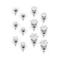 Multi-Pack Titanium CZ Hexagon Stud Earrings 6 Pairs - 20 Gauge at Spencer's