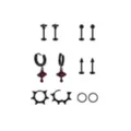 Multi-Pack Red CZ Black Gothic Earrings 6 Pair - 18 Gauge at Spencer's
