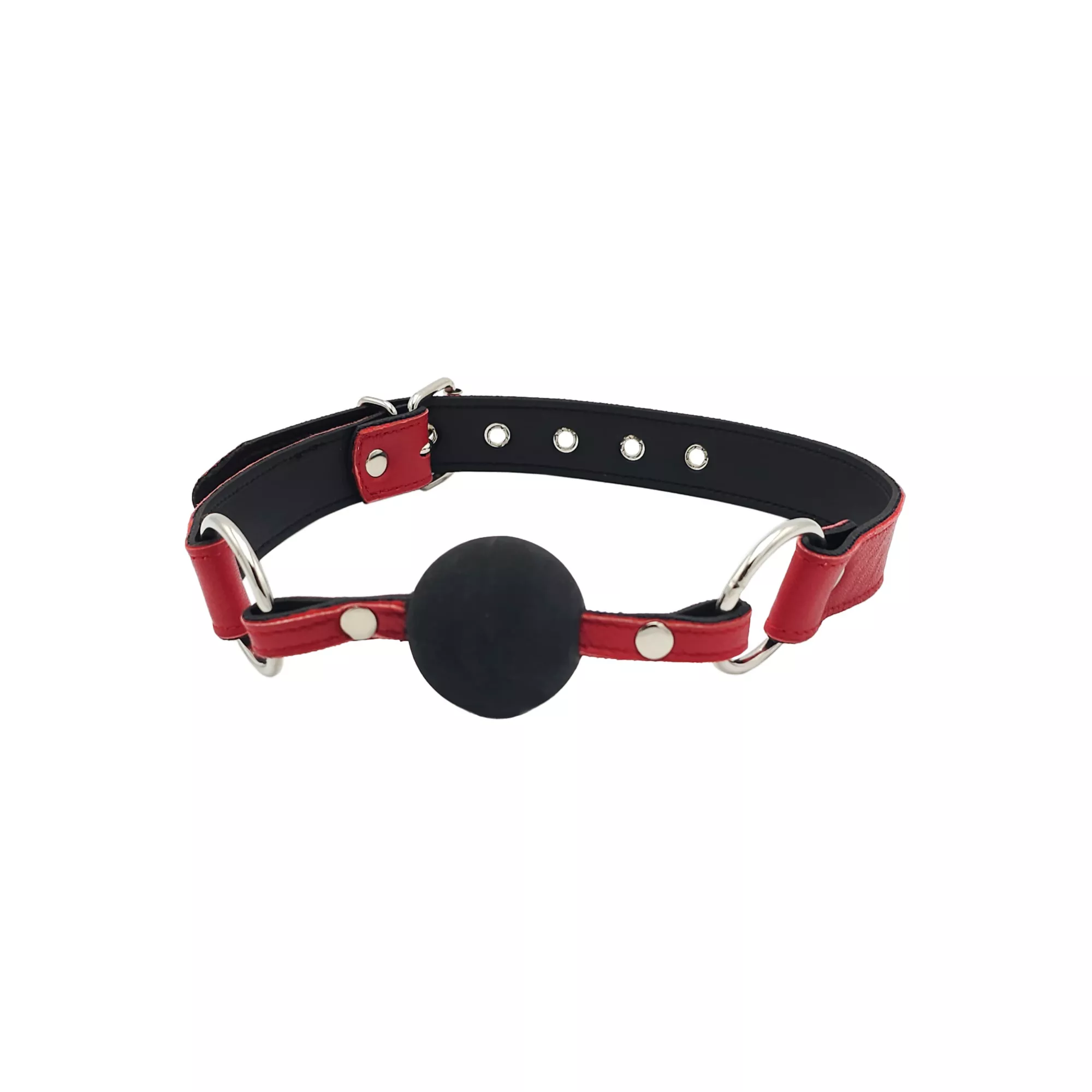 Rouge Black and Red Leather Ball Gag at Spencer's