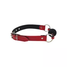 Rouge Black and Red Leather Ball Gag at Spencer's