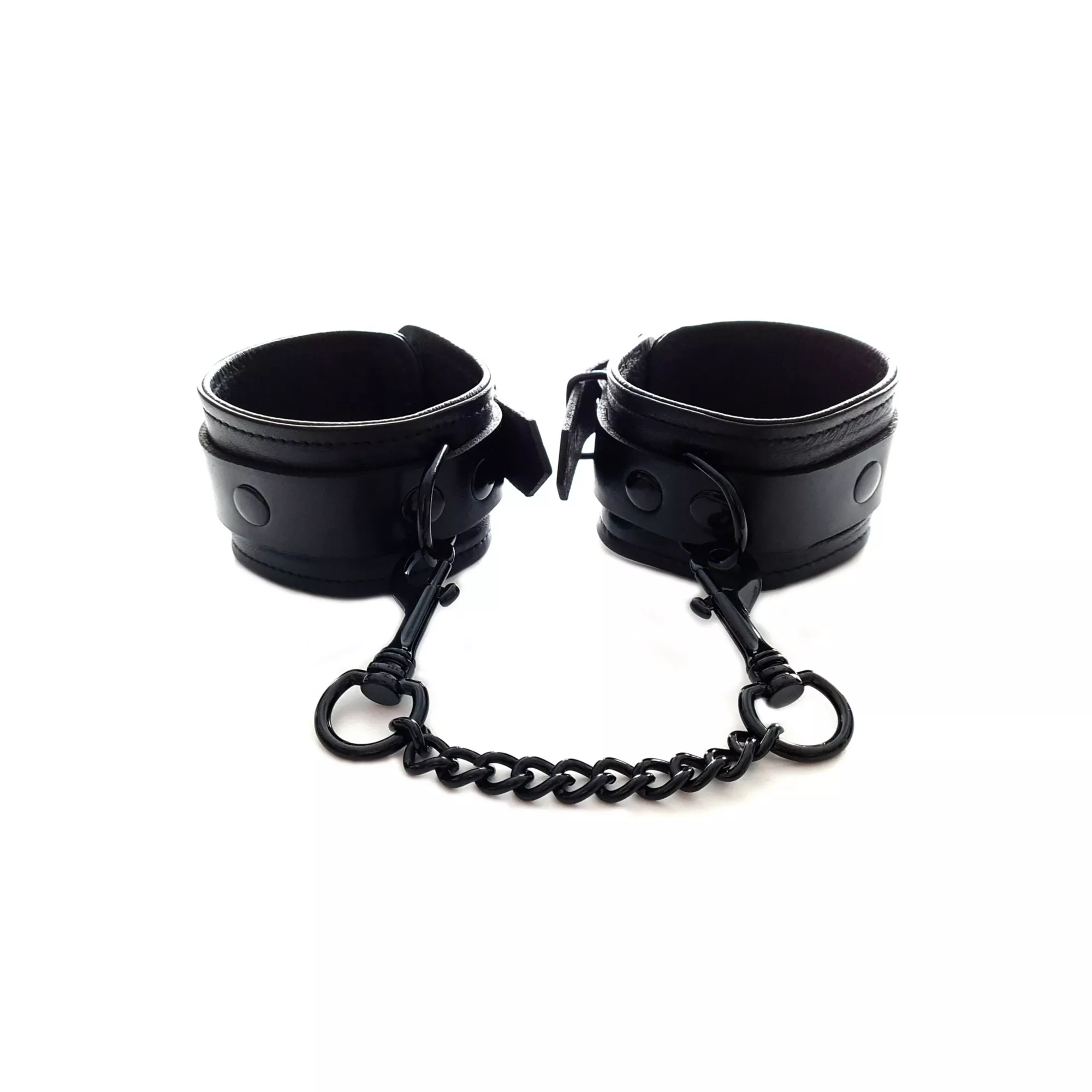 Rouge Black Leather Cuffs