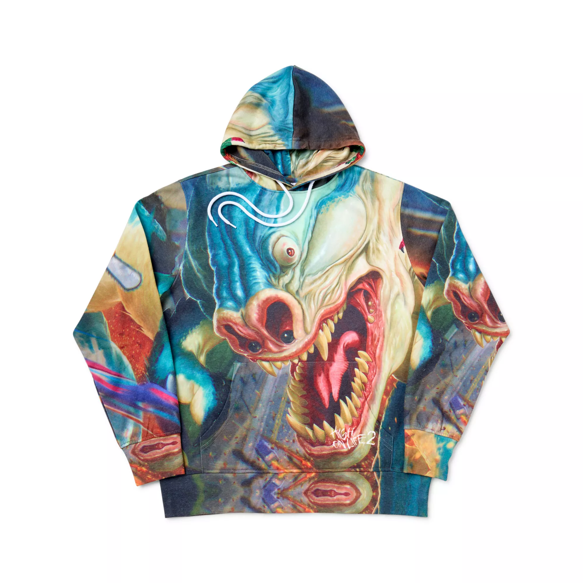 High On Life 2 All-Over Print Hoodie at Spencer's