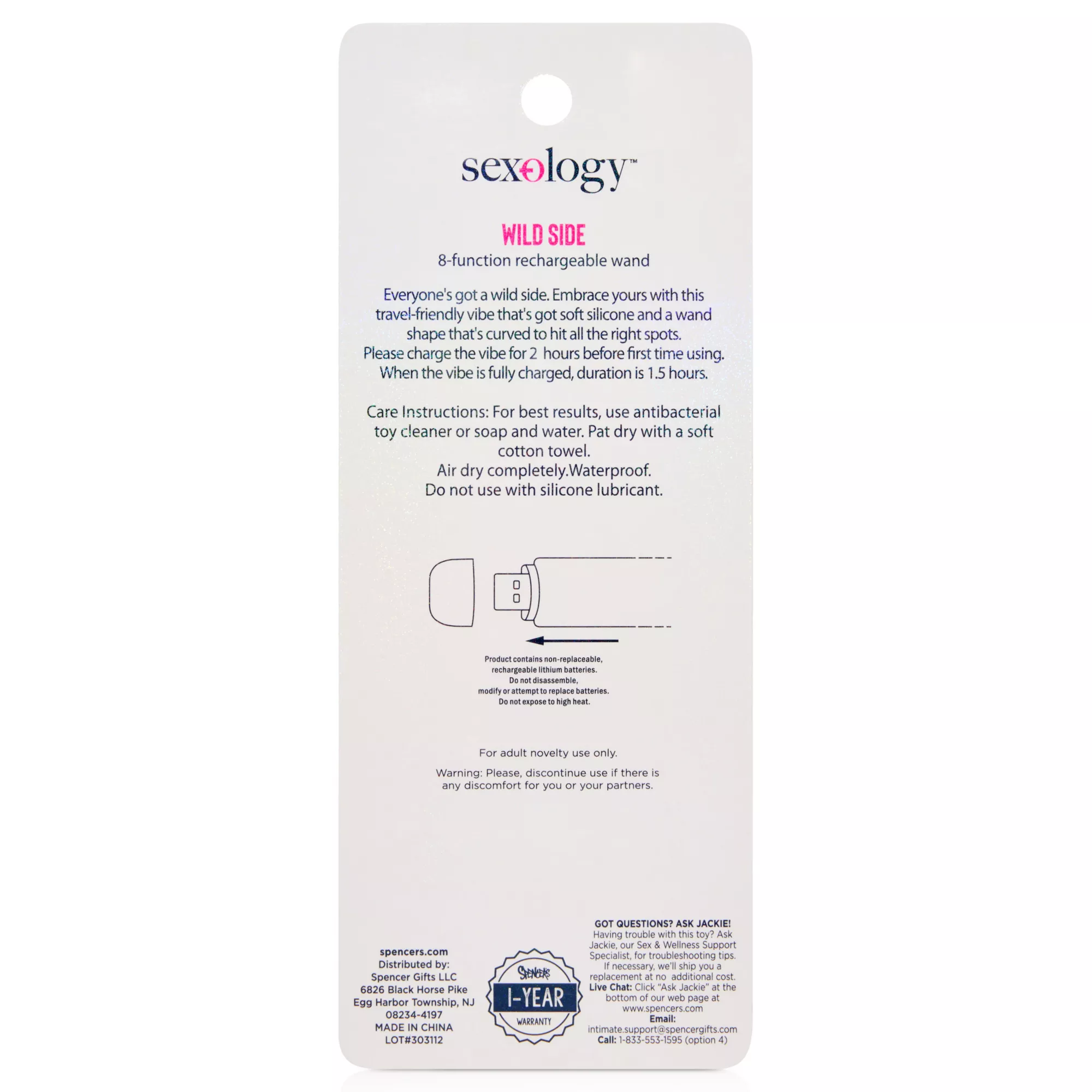 Sexology Wild Side Mini Wand Vibrator at Spencer's