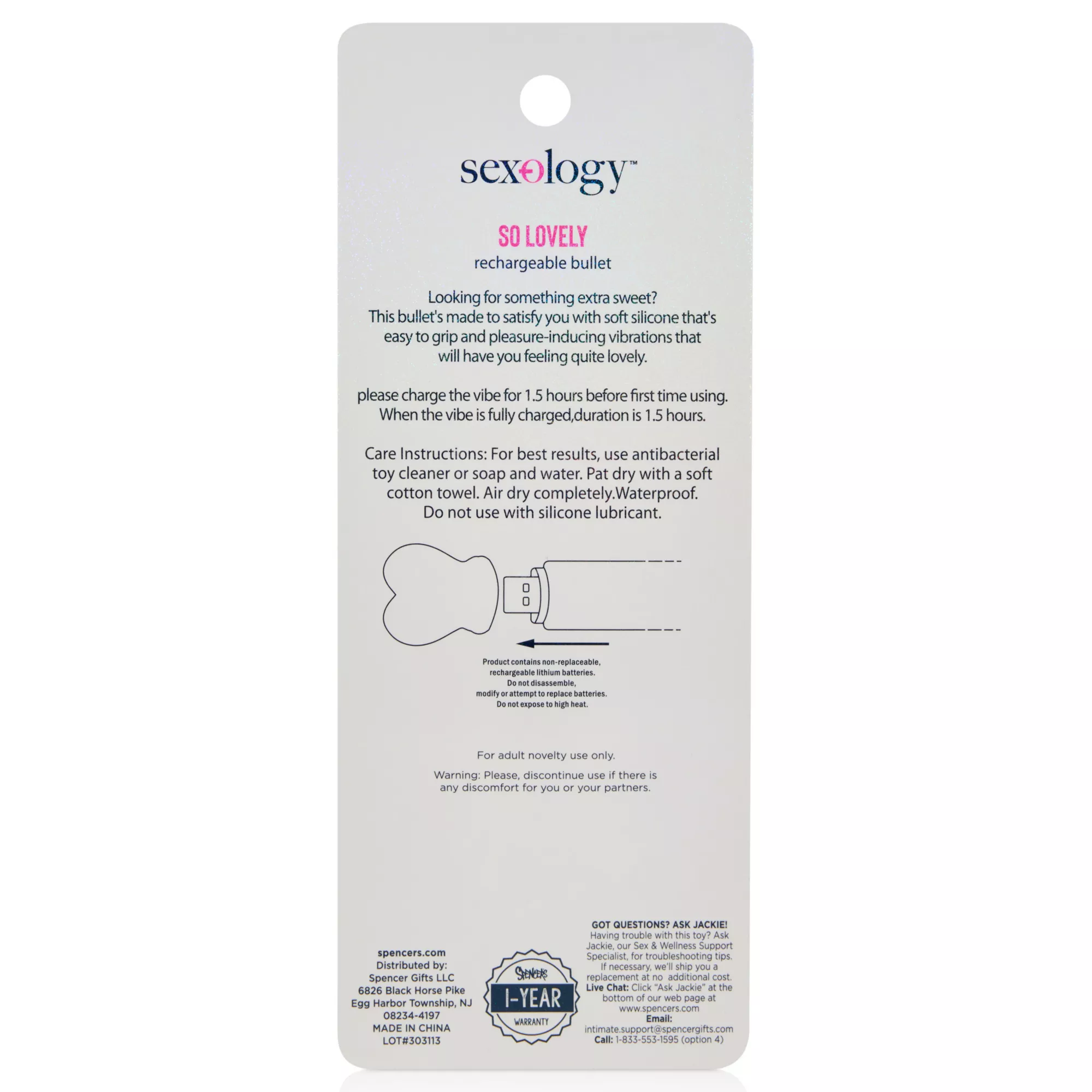 Sexology So Lovely Rechargeable Bullet Vibrator at Spencer's