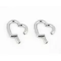 Heart Silver-Tone Hoop Ear Hangers at Spencer's