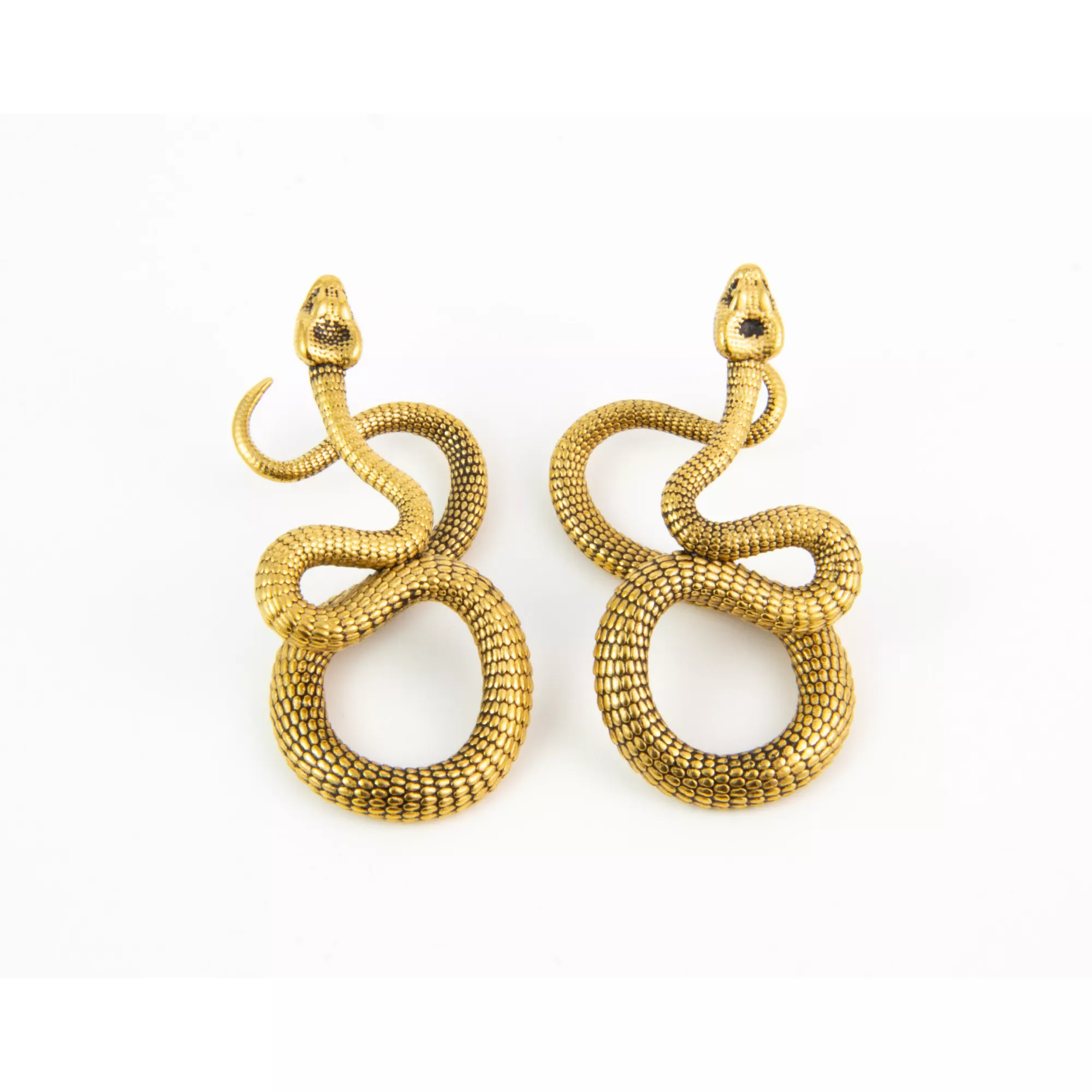 Coiled Snake Gold-Tone Ear Hangers at Spencer's