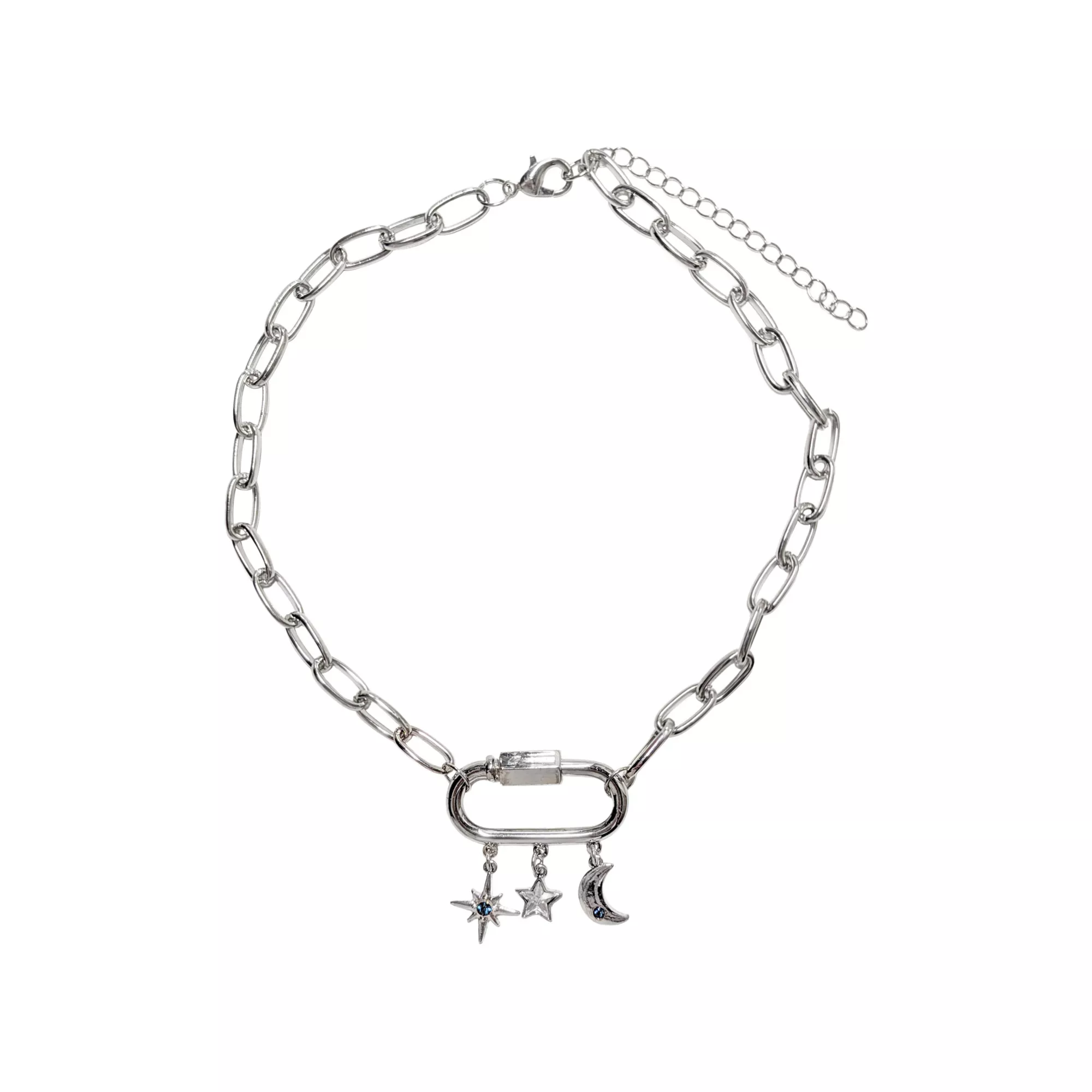 Celestial Carabiner Charm Necklace