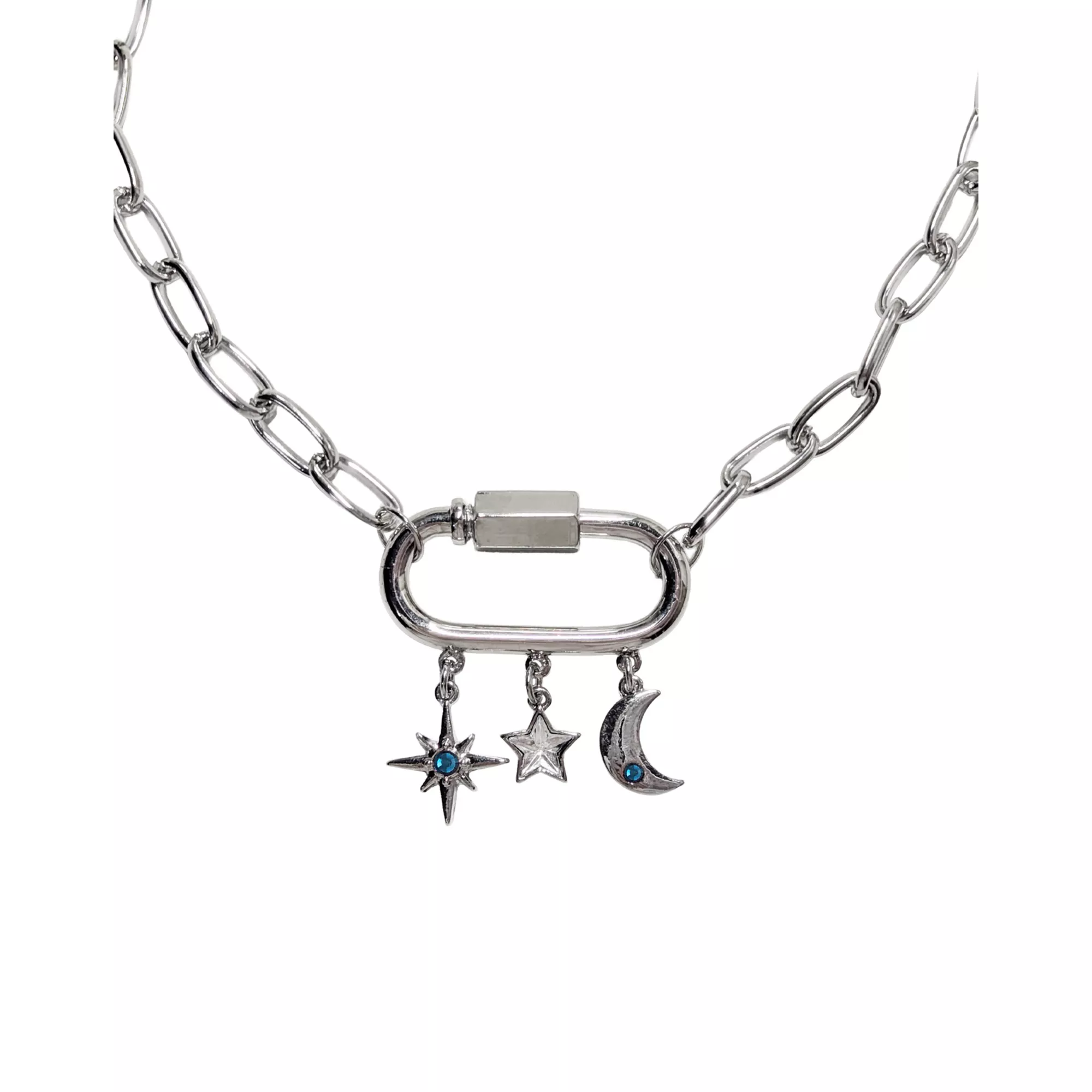 Celestial Carabiner Charm Necklace