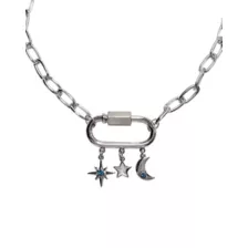 Celestial Carabiner Charm Necklace at Spencer's