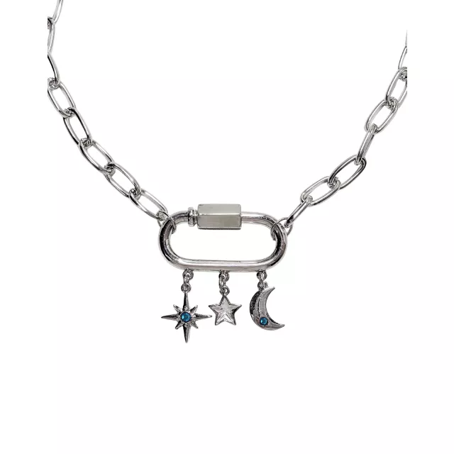 Celestial Carabiner Charm Necklace at Spencer's