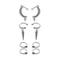 Multi-Pack Spike Bar Silver-Tone Ear Cuffs - 4 Pair at Spencer's