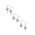 Multi-Pack Bubble Star Dangle Earrings 3 Pair - 18 Gauge at Spencer's