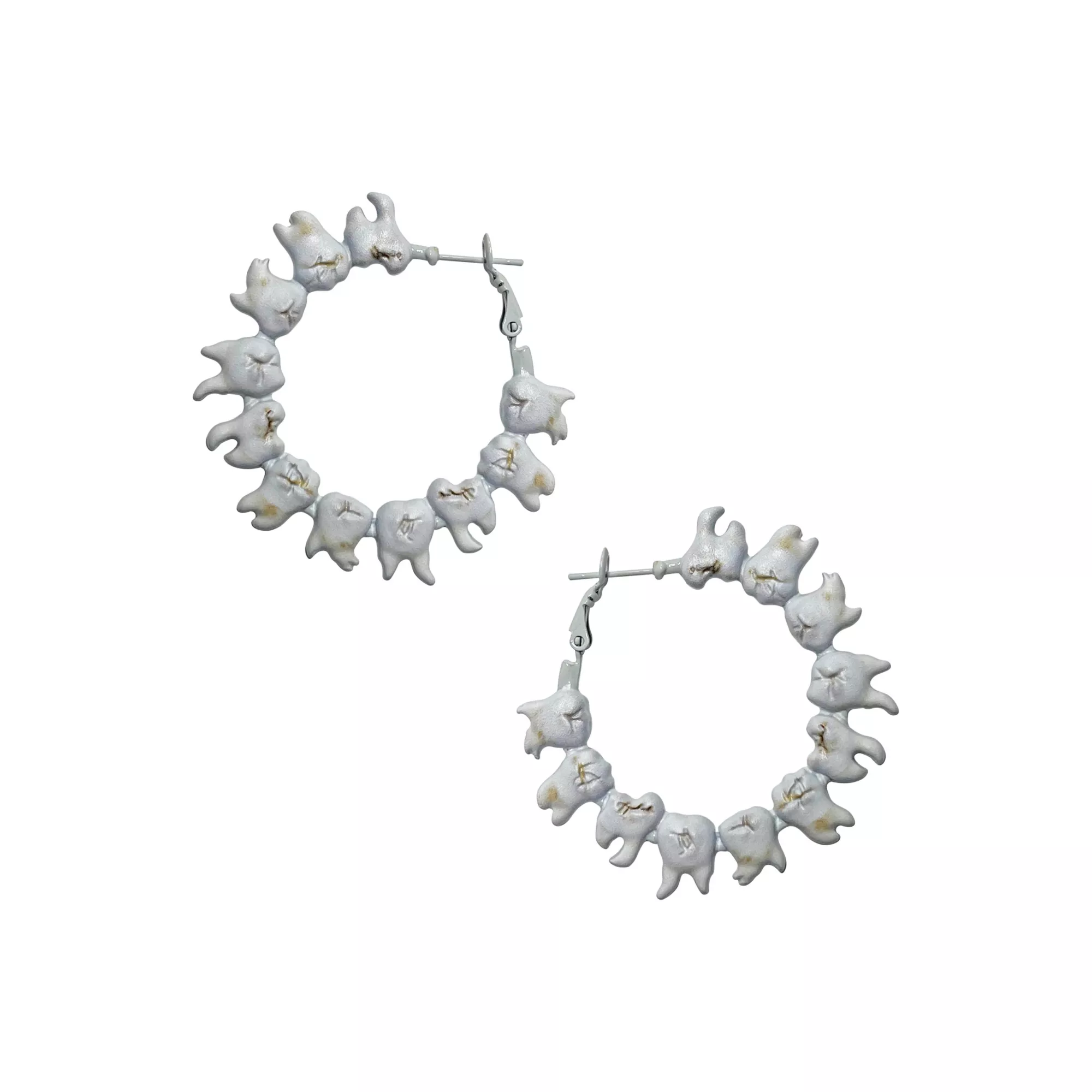 Teeth Hoop Earrings - 18 Gauge