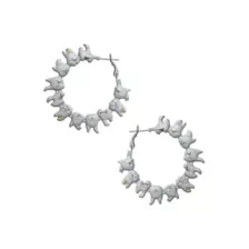 Teeth Hoop Earrings - 18 Gauge at Spencer's