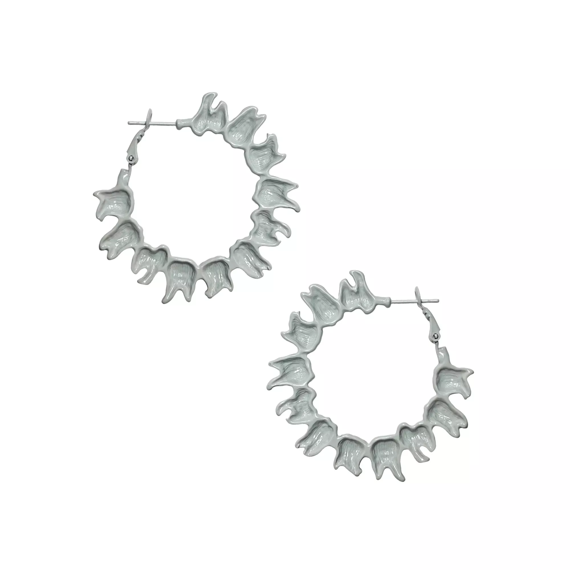 Teeth Hoop Earrings - 18 Gauge
