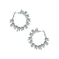 Teeth Hoop Earrings - 18 Gauge at Spencer's
